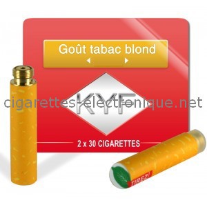 Recharge cigarette electronique tabac blond avec atomiseur intégré